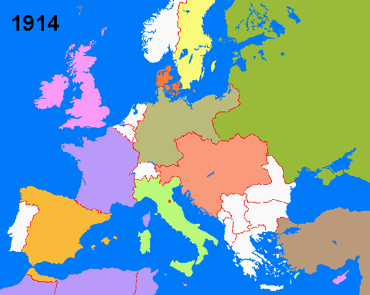 Karta Europa 1914 | skinandscones