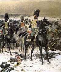 Kejserliga hästgrenadjärer under slaget vid Eylau 1807